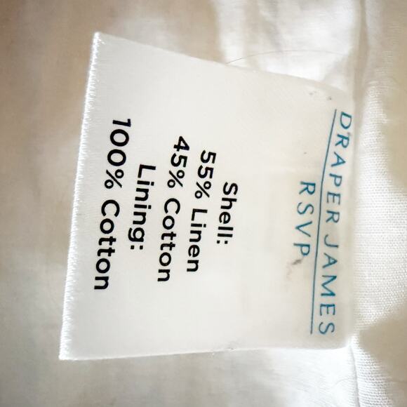 RSVP DRAPER JAMES | Preppy Yellow White Blue Blazer Linen Cotton Jacket | XXL - Picture 9 of 10